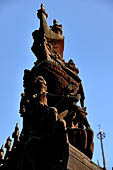 Myanmar - Mandalay, Shwe In Bin Kyaung a wonderful example of the Burmese unique teak architecture and wood-carving art. 